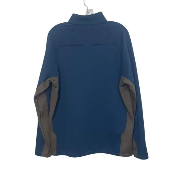 Columbia 1/4 Zip Fleece Lined Pullover Mens Large Blue Gray - Picture 2 of 8